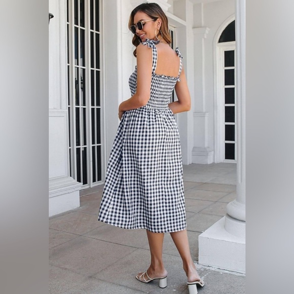 Checkered Charm Plaid Cami Dress - Picture 3 of 3